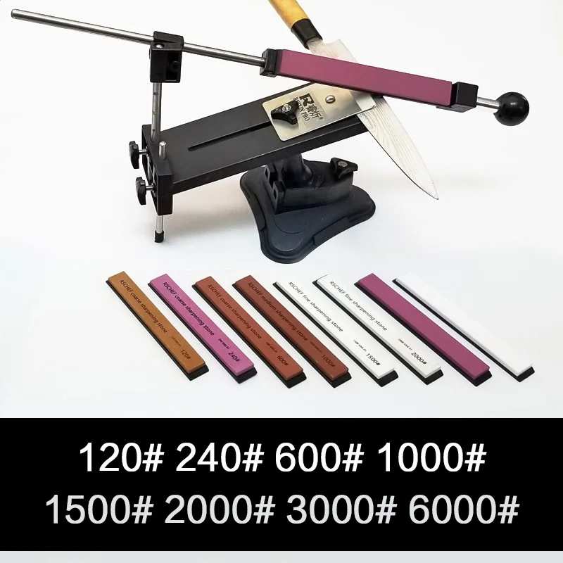 RUIXIN PRO 60-10000 точильный камень система точилка для ножей RSCHEF профессиональная заточка камней измельчение - Цвет: machine  8 stones-B