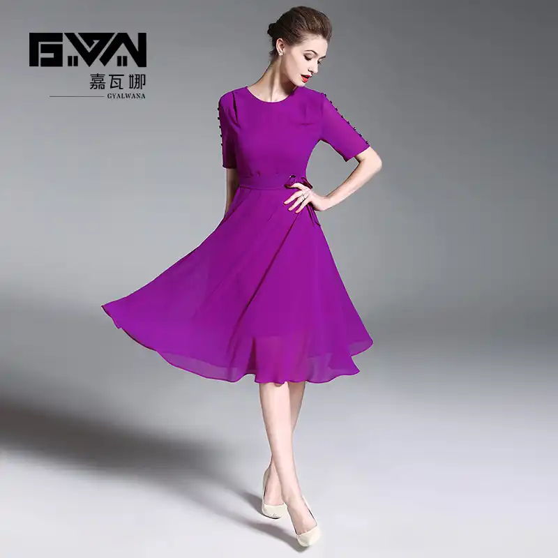 purple chiffon dresses