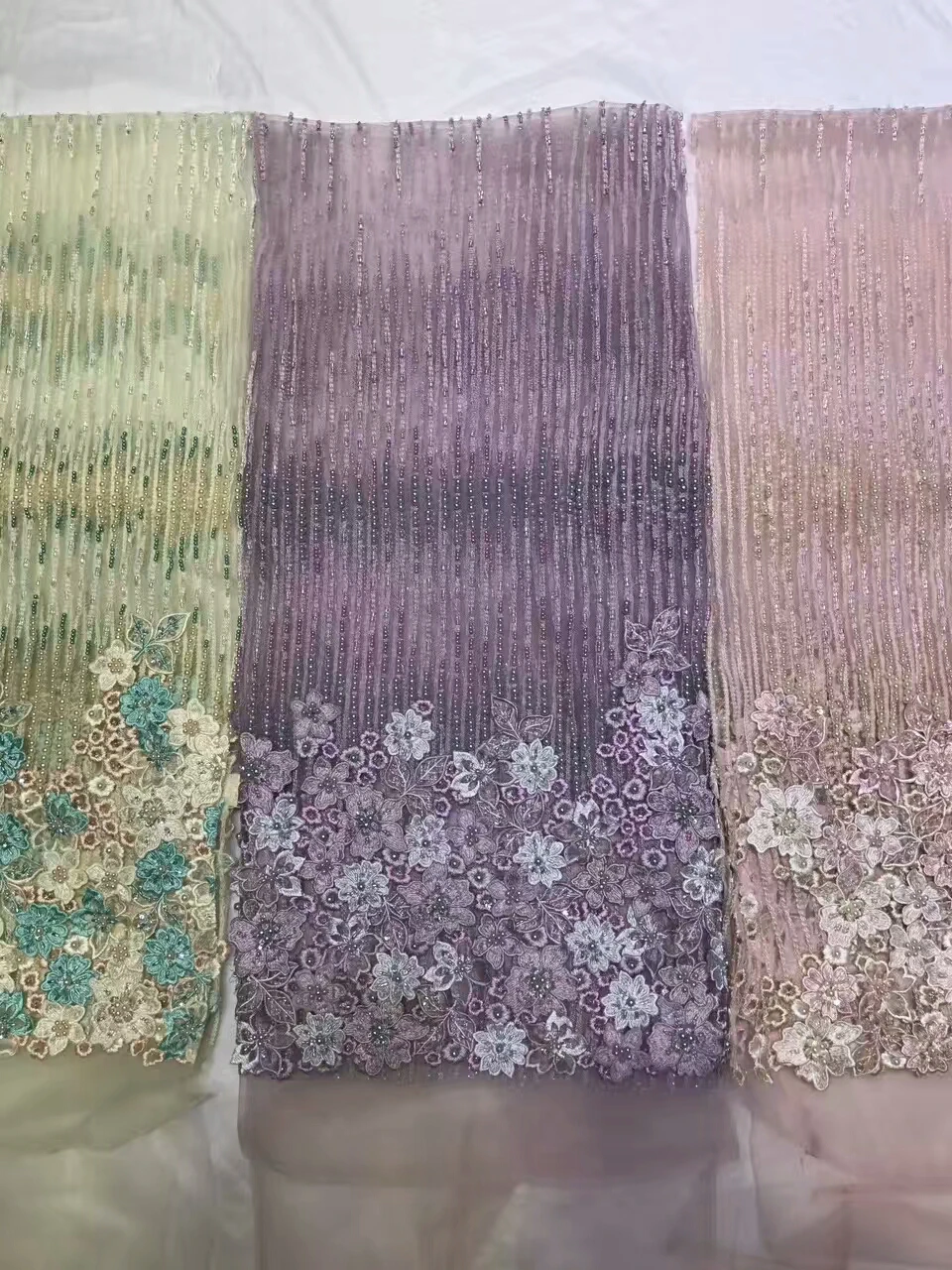 

2018 high quality african lace fabric,3d flower fabric For Wedding Embroidery african beads lace fabric 5y