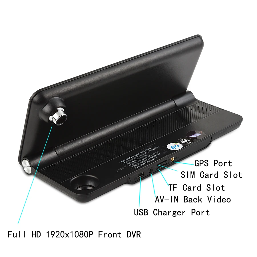 Udricare 8 дюймов 4G sim-карта gps Android 5,1 WiFi Bluetooth телефонный звонок 4G приборная панель gps HD 1080P двойной объектив камера заднего вида DVR