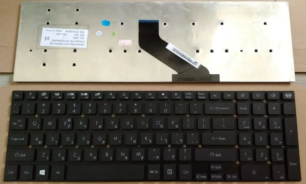 

NEW For ACER HEB notebook keyboard 5755G 5830T ES1-512 531 V3 571G 772G 551 771G ES1-711 ES1-711G E5-521G laptop keyboard Hebrew