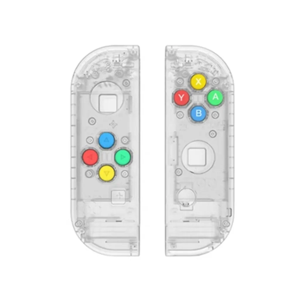 Защитный чехол и кнопки для переключателя kingd NS NX Joy-Con левый и правый контроллер игровой консоли кнопки - Цвет: Transparent