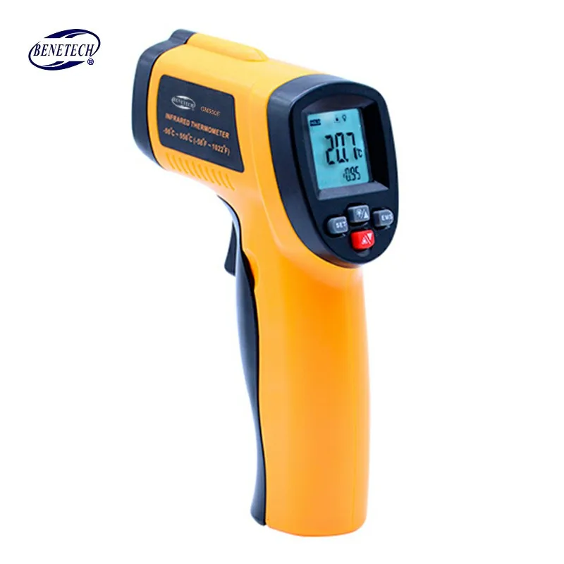 BENETECH GM550E цифровой Бесконтактный ИК инфракрасный термометр лазерный датчик температуры 50~ 550C Регулируемый 0,95 пирометр