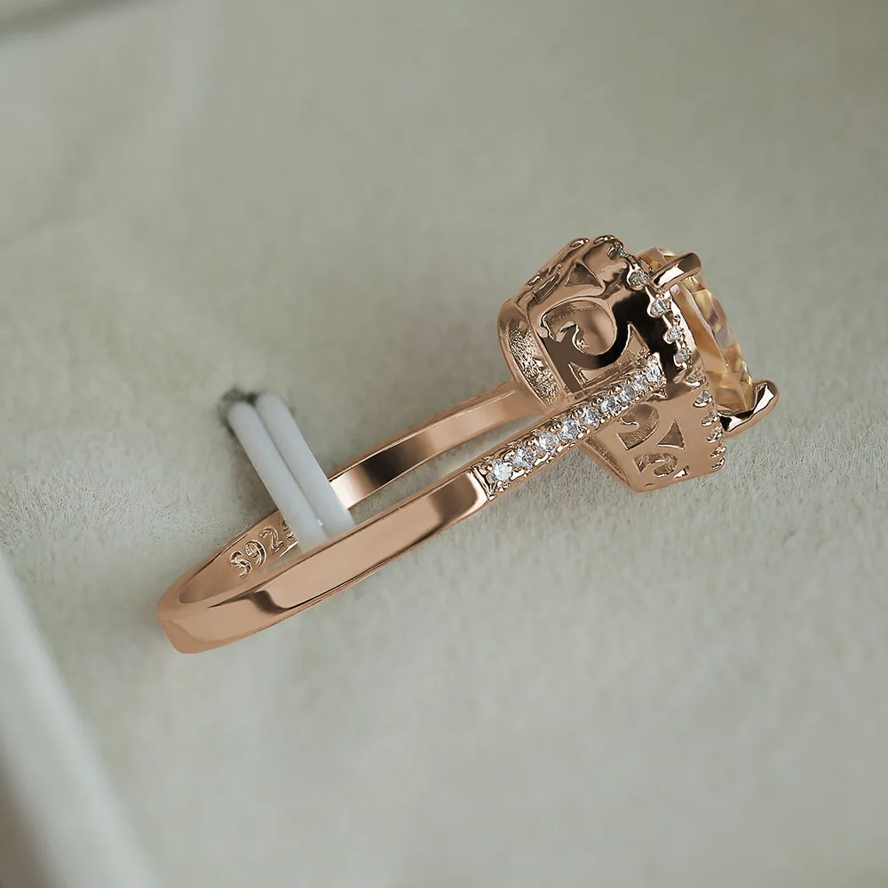 Классическое кольцо Huitan Solitaire с кубическим цирконием в форме сердца, обручальные кольца для женщин и девушек, размер 6-10