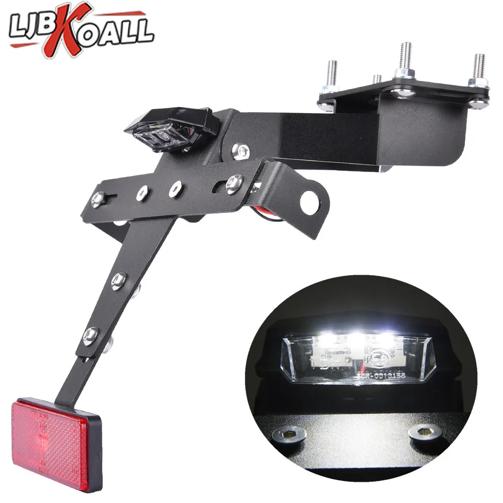  MT-10 FZ-10 Motorcycle Adjustable License Number Plate Frame Holder Bracket LED light For Yamaha MT - 33004094366