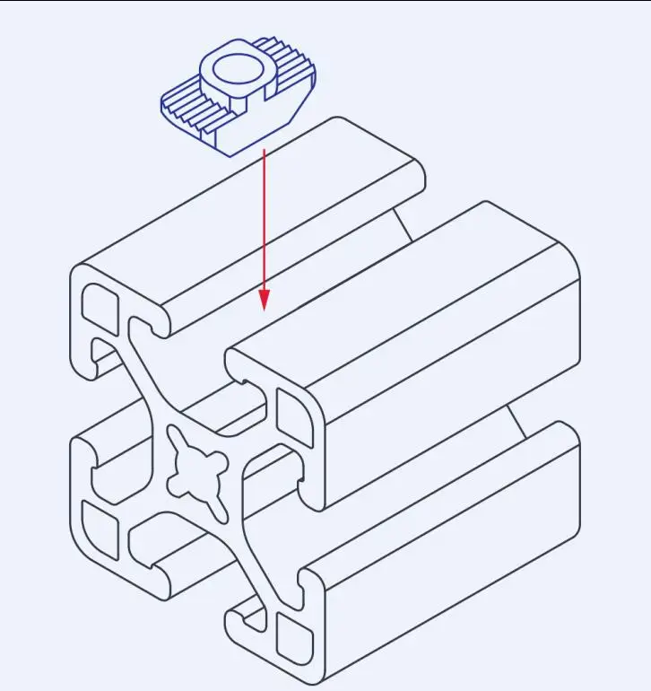 CNC 3d части принтера M3/M4/M5/M6/M8 углеродистая сталь T Тип Гайка крепежная Алюминиевый Разъем для /3030/4040 Промышленный Профиль