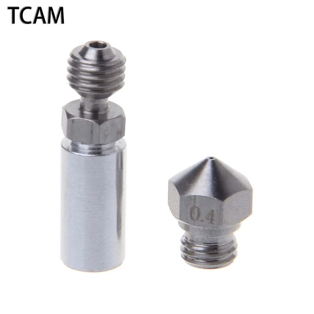 

TCAM MK10 All Metal Hotend Kit M7 Nozzle 0.4mm 1.75mm Thermal Barrier Tube 3D Print Part