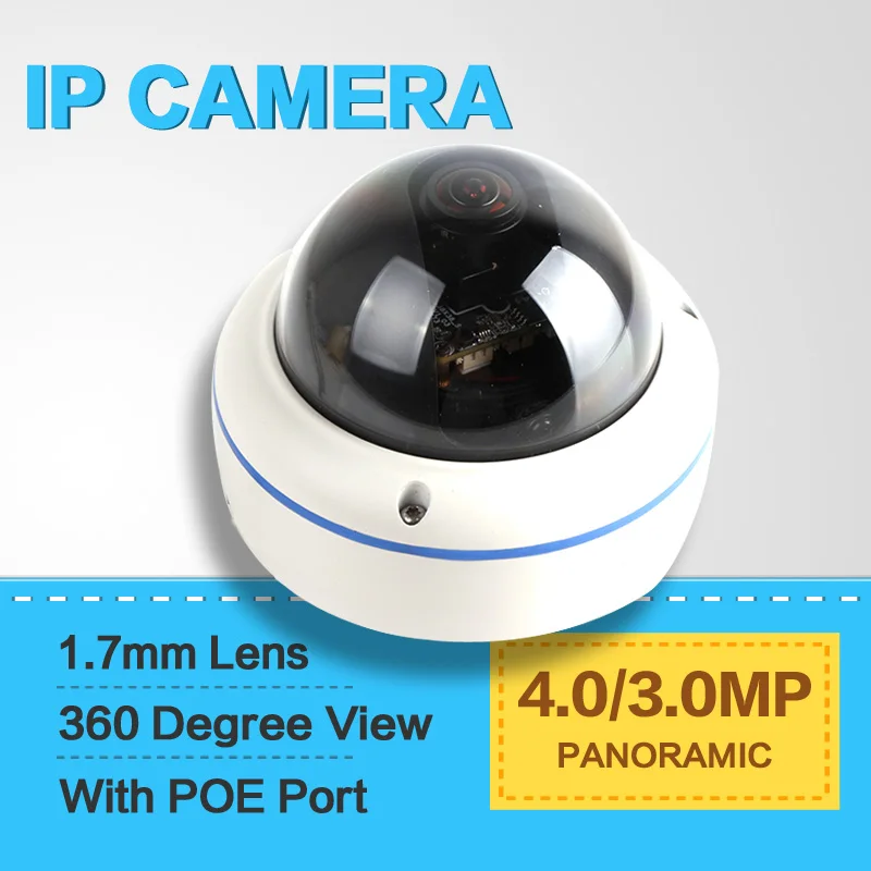 1/3'' OV4689 Sensor Outdoor IP Camera POE 4MP/3MP With Panorama 360 Degrees View CCTV Cameras Support Onvif & P2P Cloud View