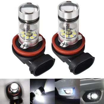 

2pcs H8 H11 100W 20LED Led Headlight Bulbs 1800LM 6000K Car Fog Headlight Lamp Plug and Play