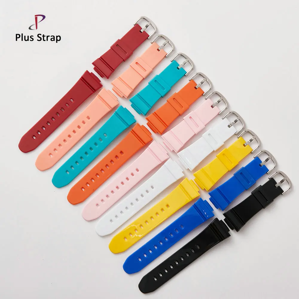 

Plus strap High quality Watch Strap Replacement for BABY-G Rubber 14mm Watchband Accessories Fashion Women Watch band