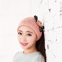 Women’s Simple Fashion Flower Knitting Hair Band JW336