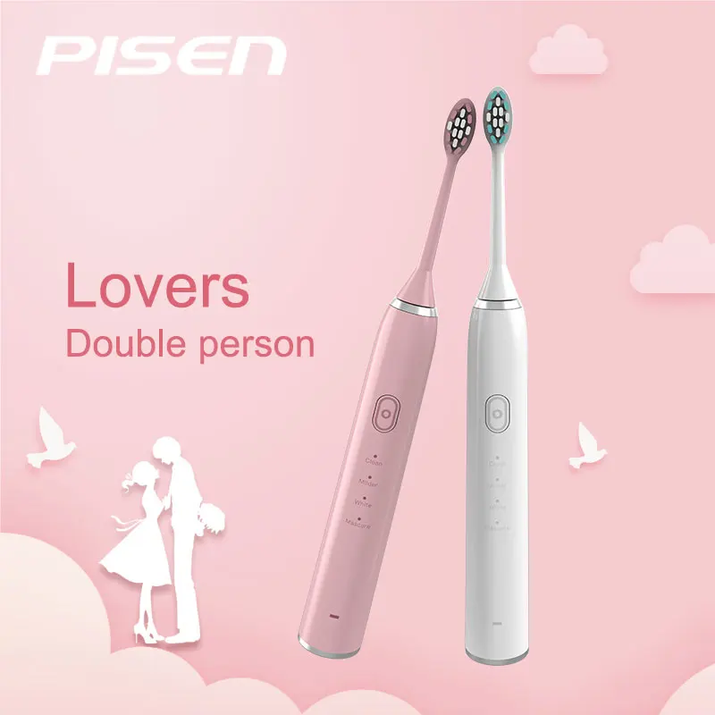 

PISEN 360 electric toothbrush USB Charging Sonicare Electric Toothbrush IPX7 Waterproof Ultrasonic Deep-Clean Teeth for lovers