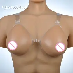 Переодеванию силиконовые искусственная грудь пикантные Лидер продаж искусственная грудь 1000 г C/D чашки для трансвеститов каплевидной формы
