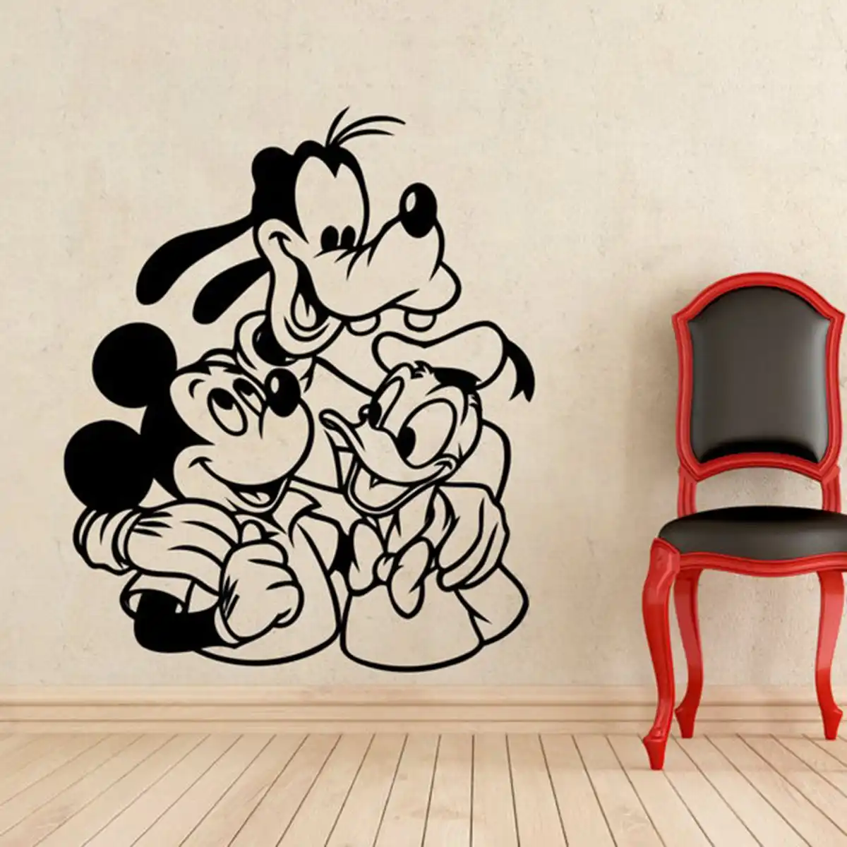 Mickey Mouse Goofy Duck Diy Wall Sticker Cartoons Vinyl