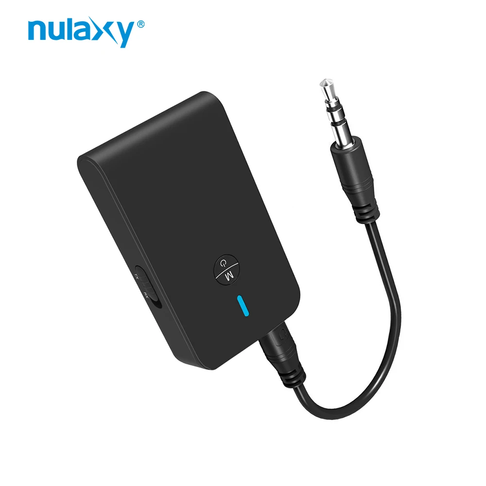 

Nulaxy 2-in-1 Bluetooth Receiver 3.5mm Stereo CSR Jack Wireless Audio Music Transmitter Adapter APTX for TV Speaker Headphone