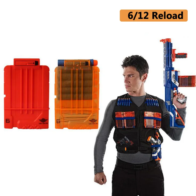 Для пистолета Nerf журнал зажимы для мягких пуль игрушечный пистолет 18 пули
