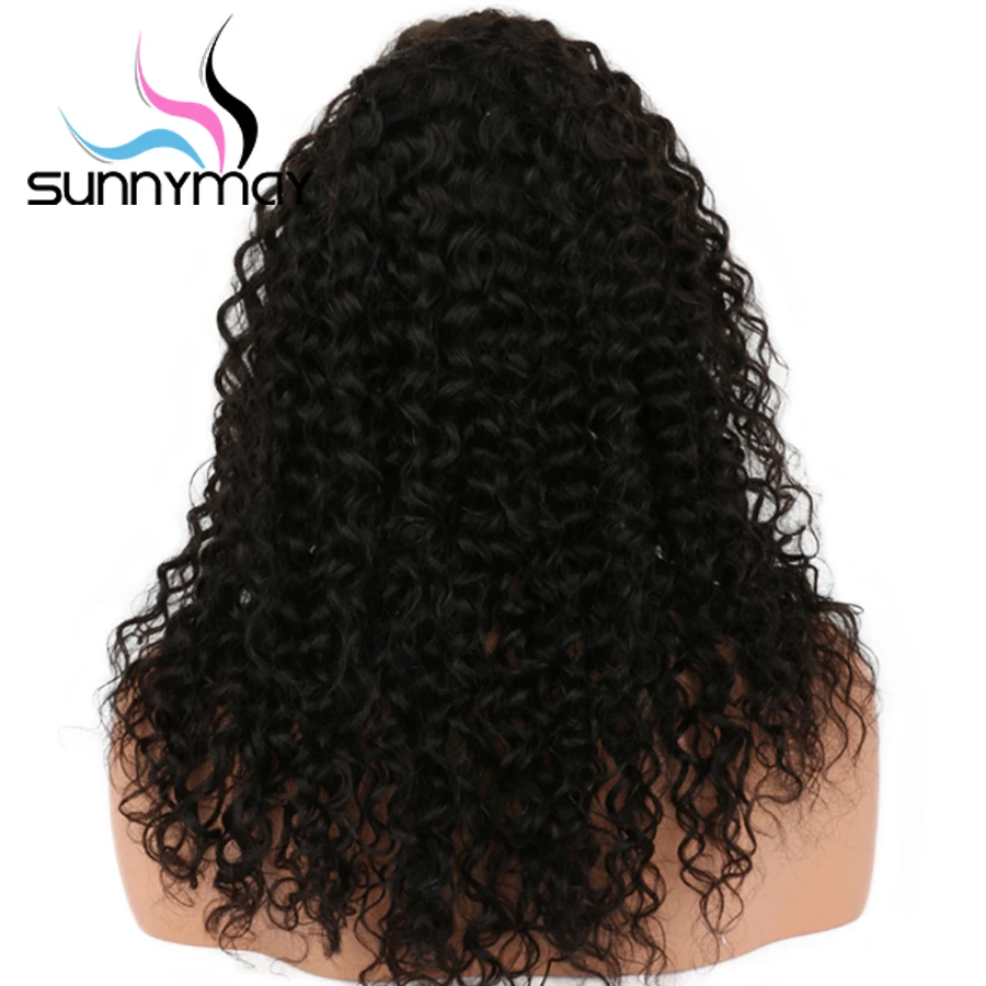 Sunnymay 13x4 кудрявые кружевные передние человеческие волосы парики 150% Remy