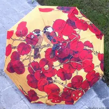 Продвижение высокого качества картина маслом зонтик цветок classice УФ Унти дождя и солнца прочный зонт