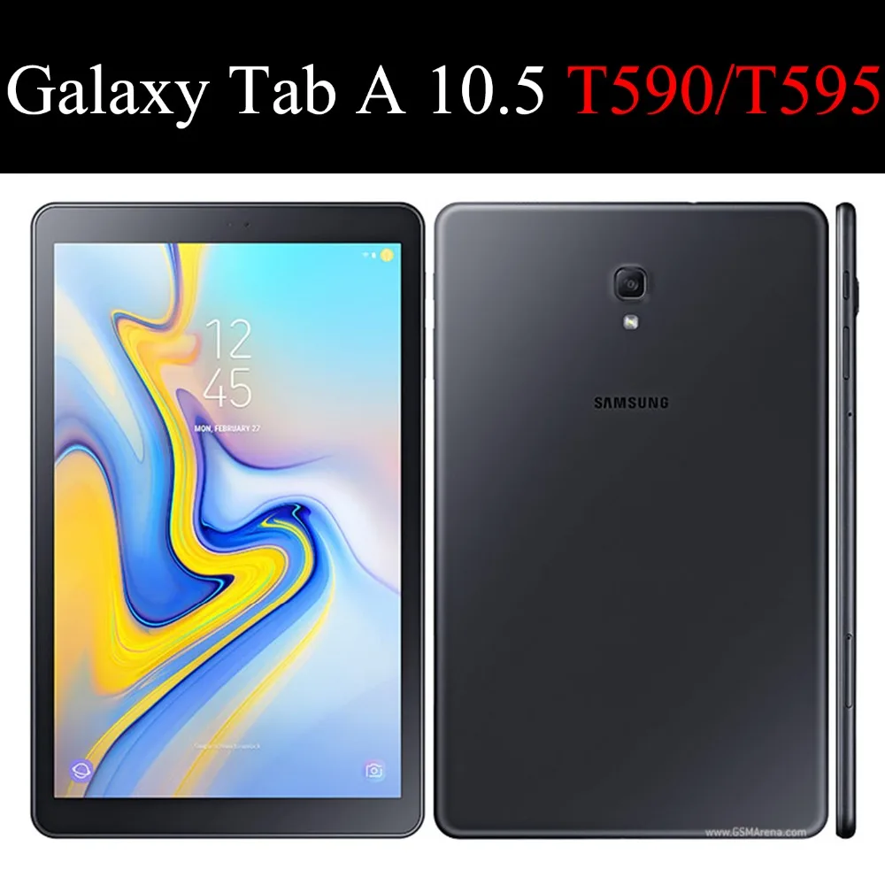 Чехол книжка для Samsung Galaxy Tab A A2 10 5 дюйма 2018 T590 T595 T597|Чехлы планшетов и электронных
