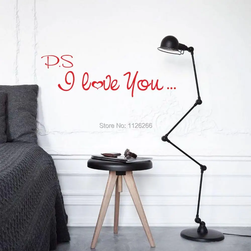P.S I Love You виниловая наклейка на стену художественное украшение Love|decorative tile