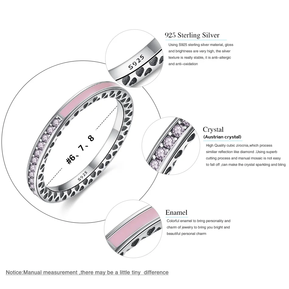 ELESHE Original 100% 925 Sterling Silver Finger Rings Authentic Luxury Jewelry Full CZ Silver Rings For Women Wedding Jewelry