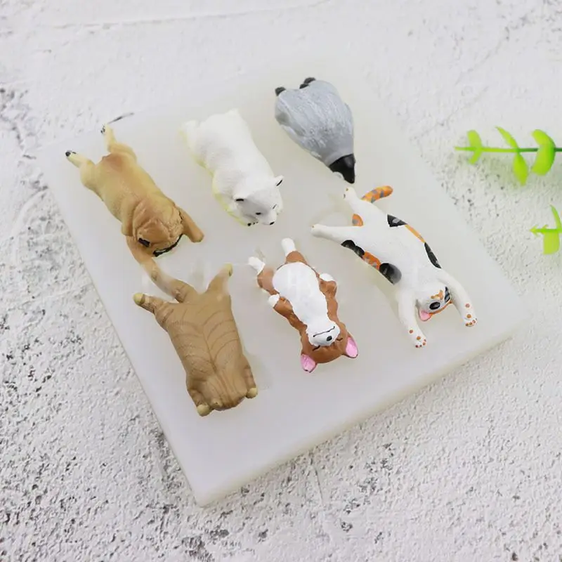 

Super Cute Sleepy Animals Cat Dog Bear Silicone Resin Mold Jewelry Making Tool