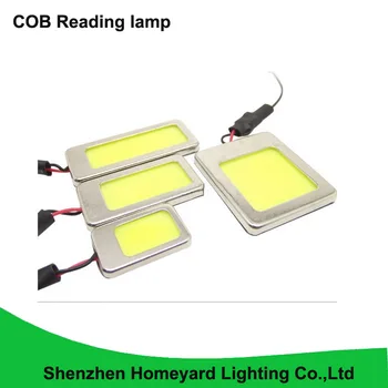 

10pcs Metal square Mini COB car lamp DC12V 18chips COB reading lamp mini car light with white color