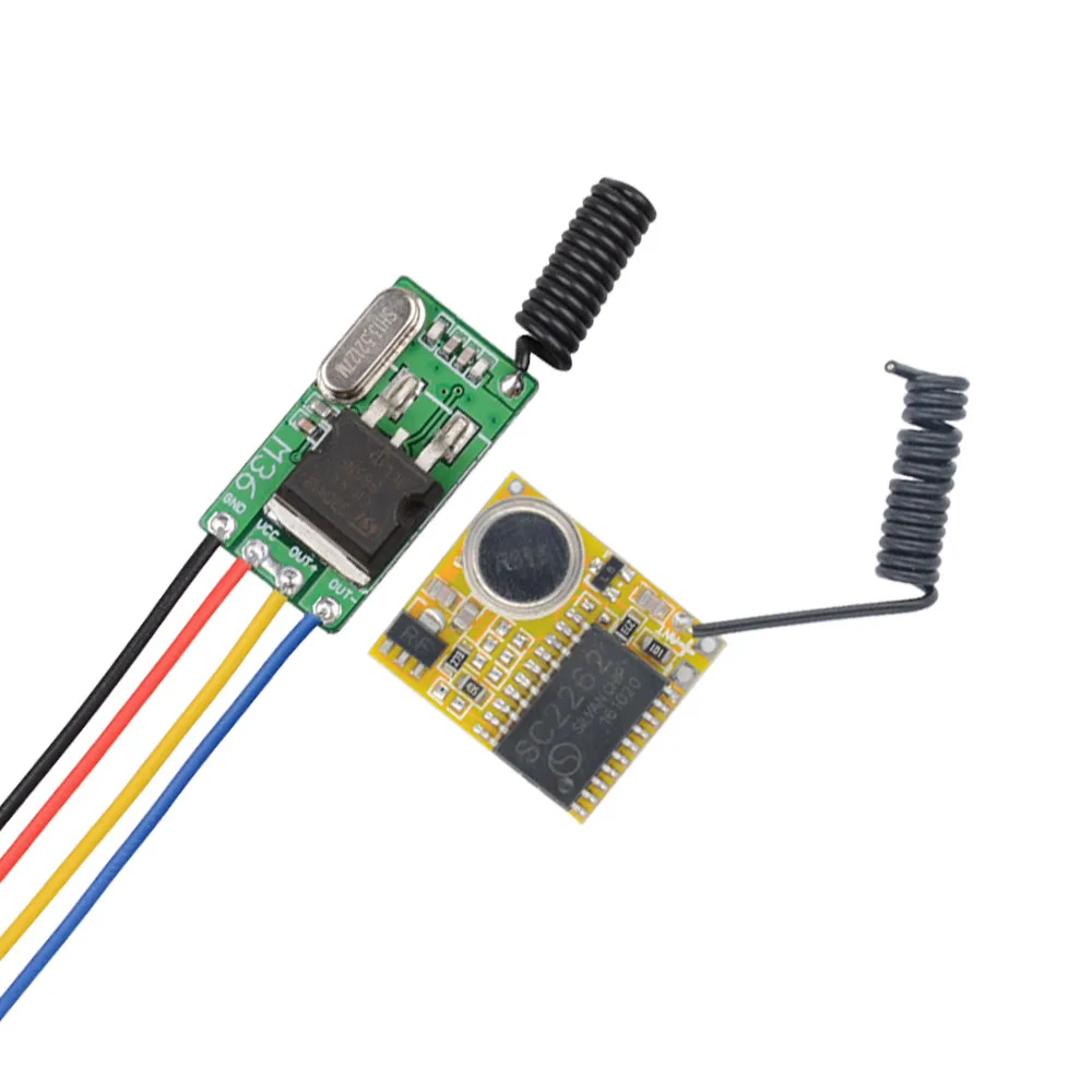 

3.7V---9V Transmitter Module Power ON Transmitting DC 6V-36V 7.4V 9V 12V 14V 16V 28V 36V Receiver Wireless Remote Control Switch
