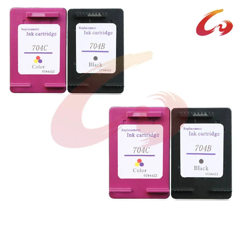 4 PCS 704XL Ink cartridge for HP 704 ink cartridge Black & Tri Color For HP Deskjet 2010 2060