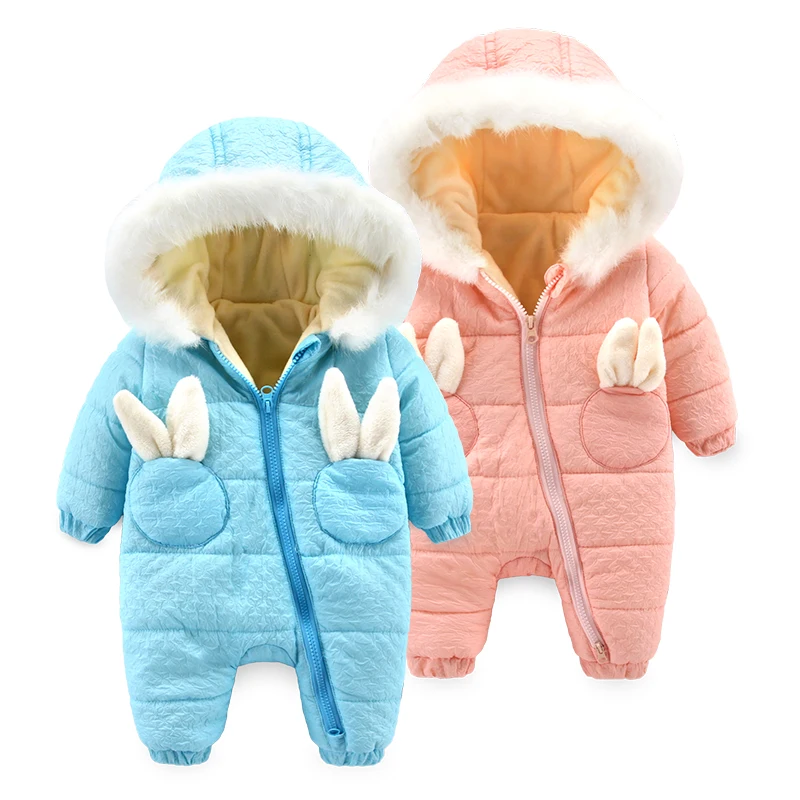 

winter newborn baby clothes padded 0-2years long sleeved clothes thickened baby romper