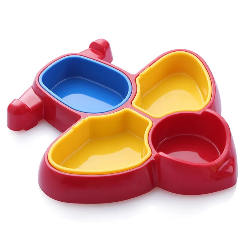 Детская посуда самолетиками мульти отдельные для детских бутылочек, ужинная тарелка миска, детская посуда детская чаша S2 - Цвет: R