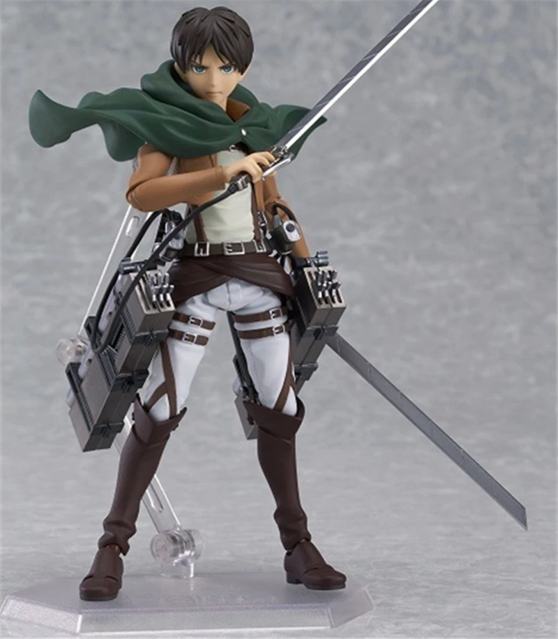 Аниме атака на фигурка Титан Figma 207 Eren Jaeger ПВХ Фигурки Коллекция Juguetes модель детские игрушки куклы 15 см