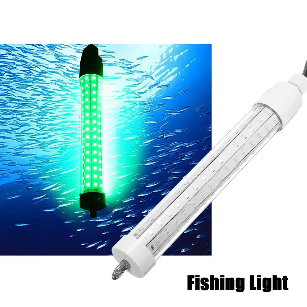 10W 12V LED Fishing Light Green Underwater Fish Lamp Squid Lights Lure