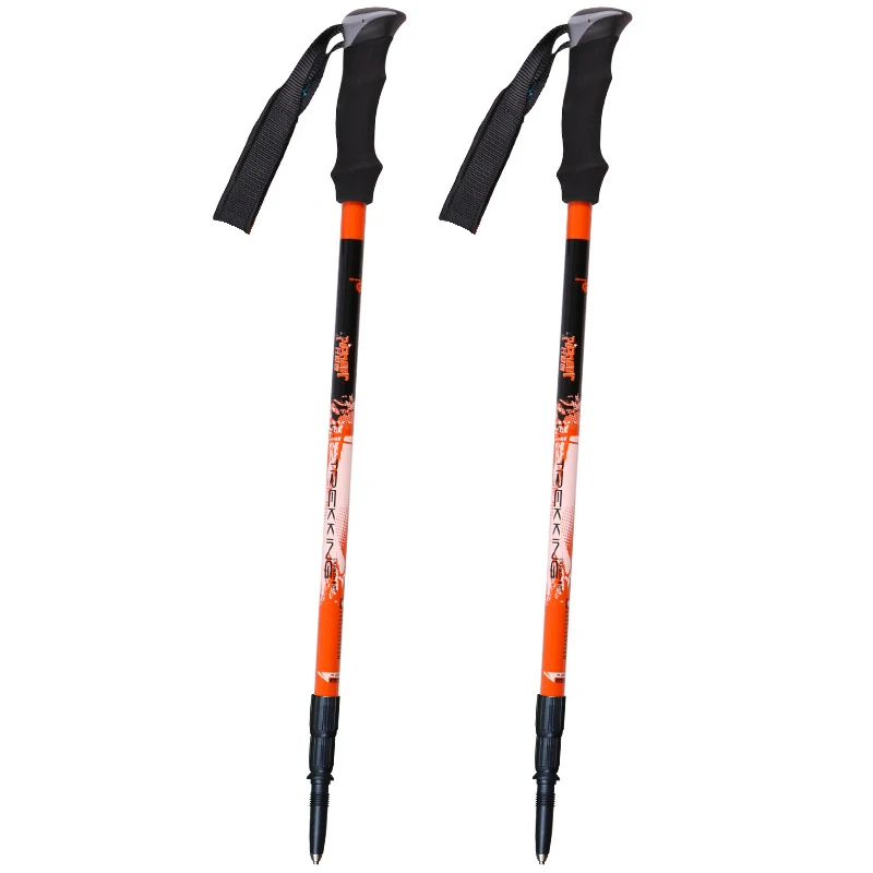Pioneer ultraligero mango de espuma EVA 3 sección ajustable de fibra de carbono bastones senderismo Trekking Camping equipo
