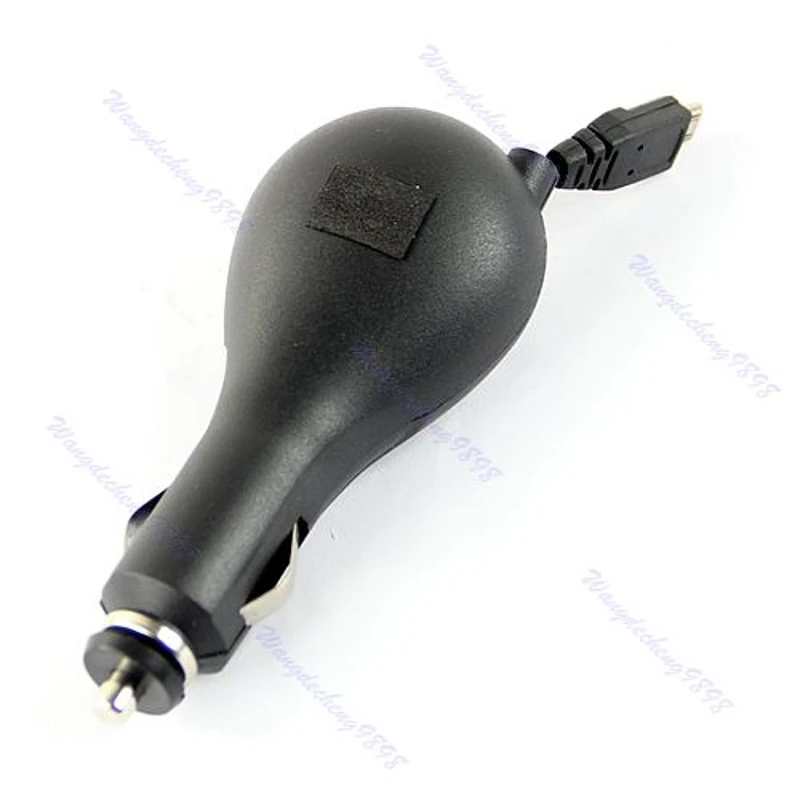 

Micro Black USB Retractable Cable Car Charger for Cell Phones Samsung i9100 HTC Drop Ship n21