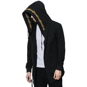 

New arrivals fashion men trench coat slim fit hooded long outwear windbreaker ABZ172
