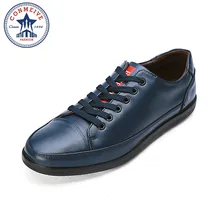 2017 Hombres de Los Holgazanes Cómodos Guapo Marca Hombres Mocasín Zapatos Otoño Mocasines de Cuero Genuino de Los Hombres de Negocios Pisos