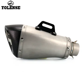 

For SUZUKI SV650 SV650S SV1000 DL650 DL1000 V-STROM GSF650 Inlet 51MM Motorcycle Modified Carbon Fiber Exhaust Muffler Pipe