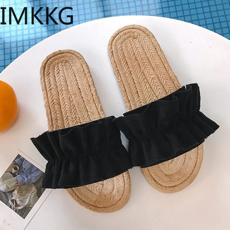 Женские шлепанцы на плоской подошве дышащие Нескользящие повседневные