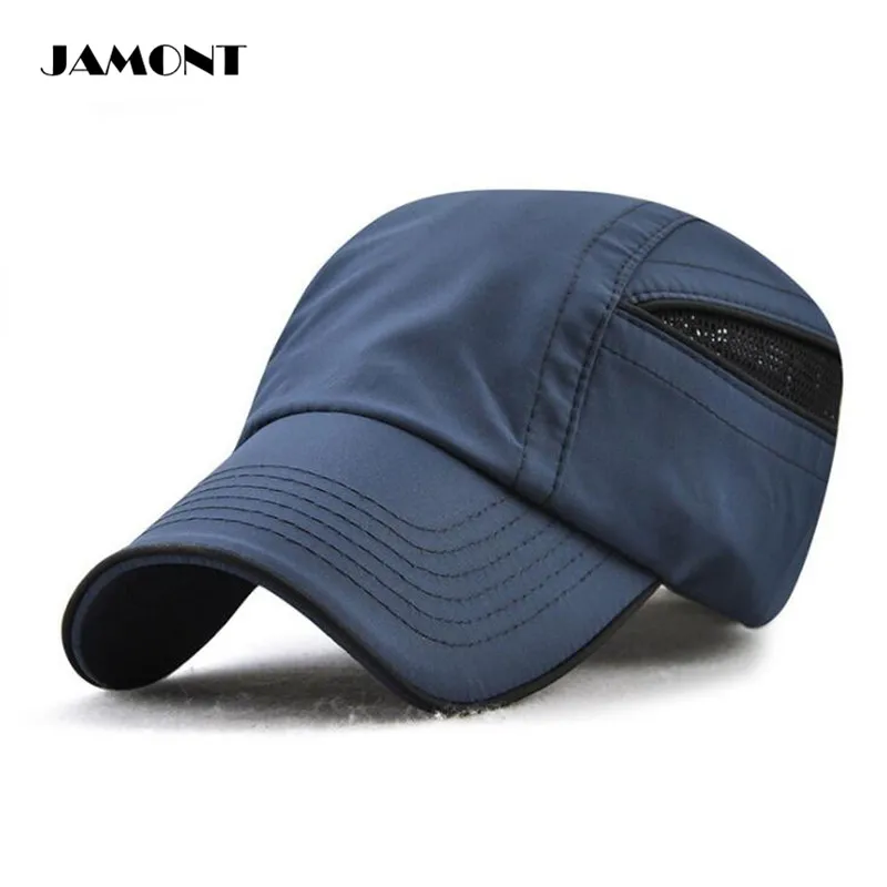 JAMONT Summer Male Hiking Caps Quick Drying Breathable Mesh Hat Outdoor