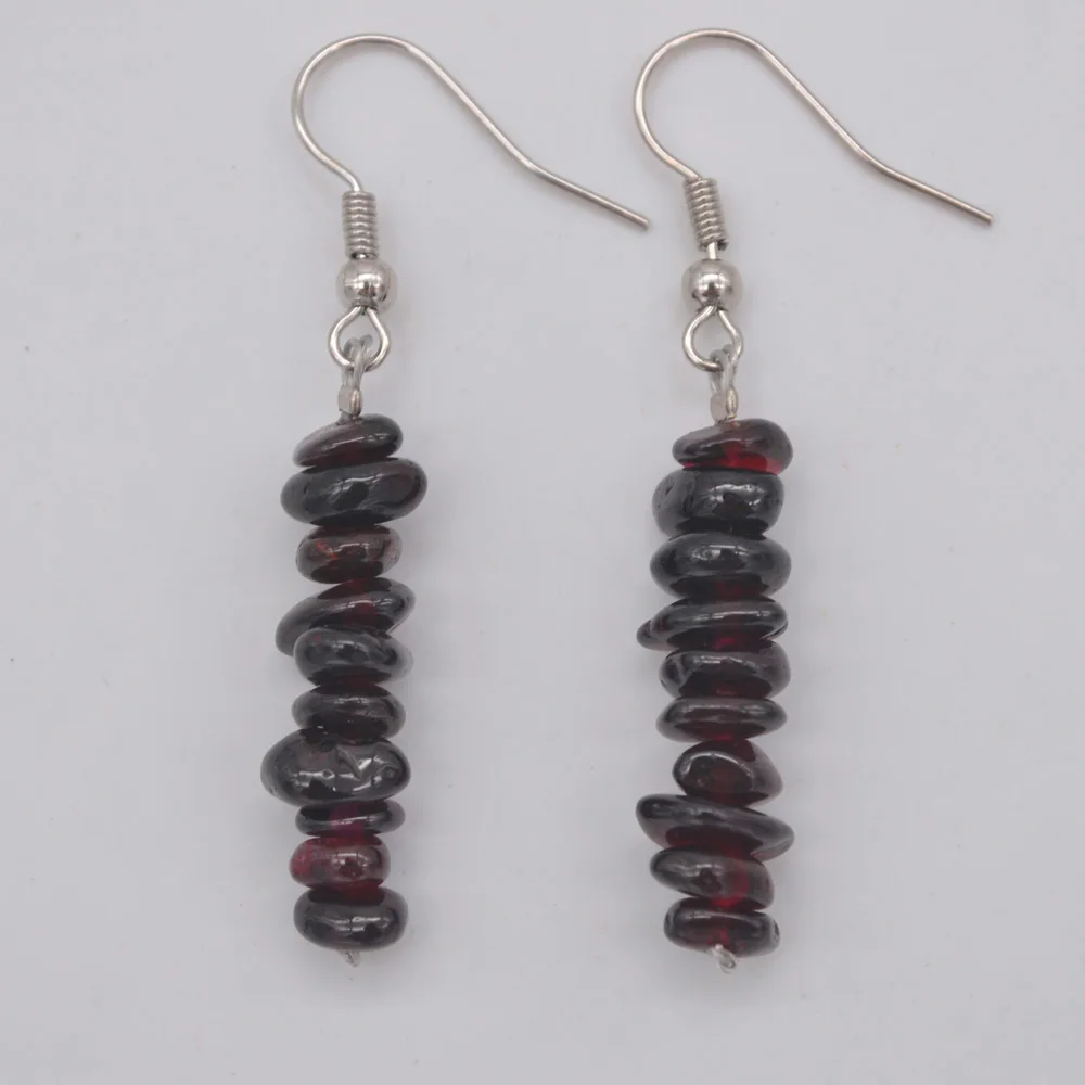 Серьги гранат ручной работы ювелирные изделия для женщин подарок T184|beaded