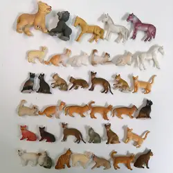 ПВХ Рисунок кошки лошади модель игрушки набор