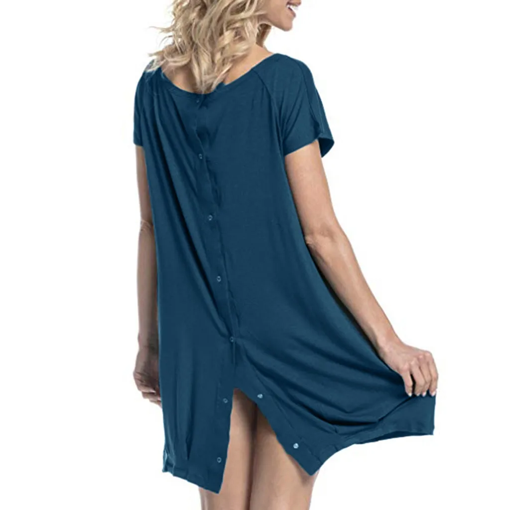 Vetement femme, женское платье для беременных, одежда для кормления, однотонное летнее платье для кормления, ropa de mujer