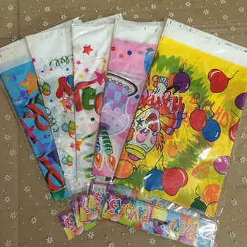 

10pcs/lot Cute Cartoon Pattern Child's Birthday Party Table Cloth PVC Disposable Table Cover Plastic Tablecloth BZ174