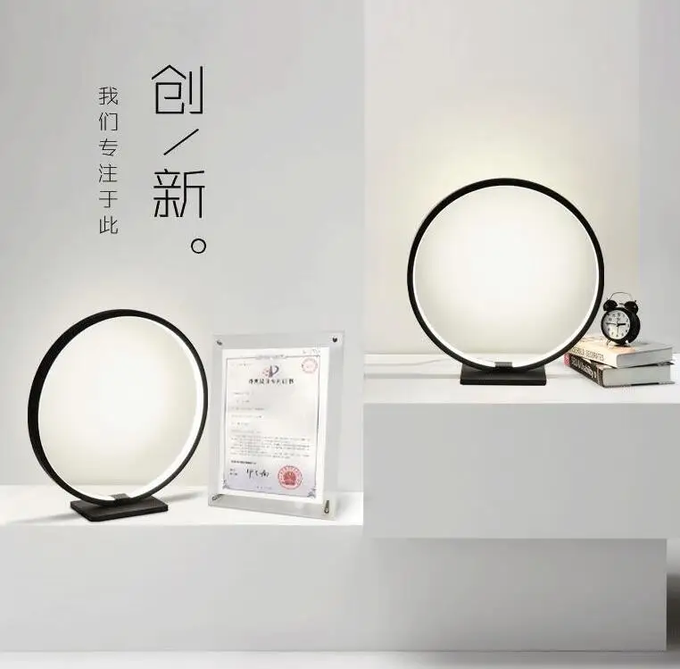 

A1 Modern minimalist home creative PMMA acrylic paint warm living room bedroom bedside lamp decorative wrought Table Lamps FG524