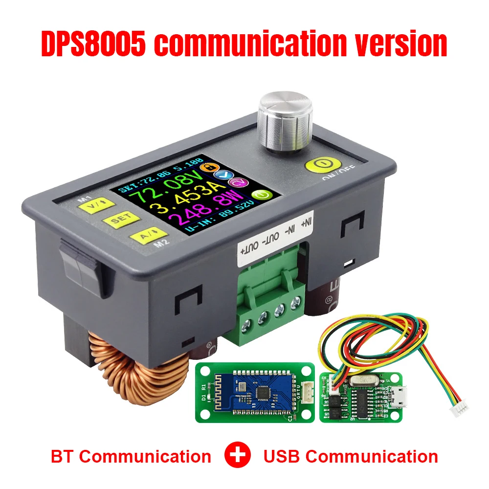 DPS8005 80V 5A постоянное напряжение постоянного тока Программируемый Блок питания модуль понижающего преобразователя ЖК-дисплей вольтметр 30% off