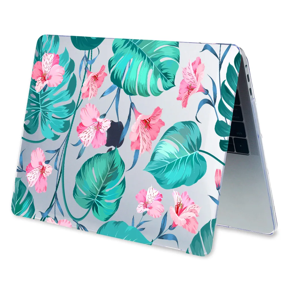 Чехол Redlai с цветочным принтом для Macbook Air Pro retina 11 12 13 15 чехол ноутбука Mac book Touch Bar 2019