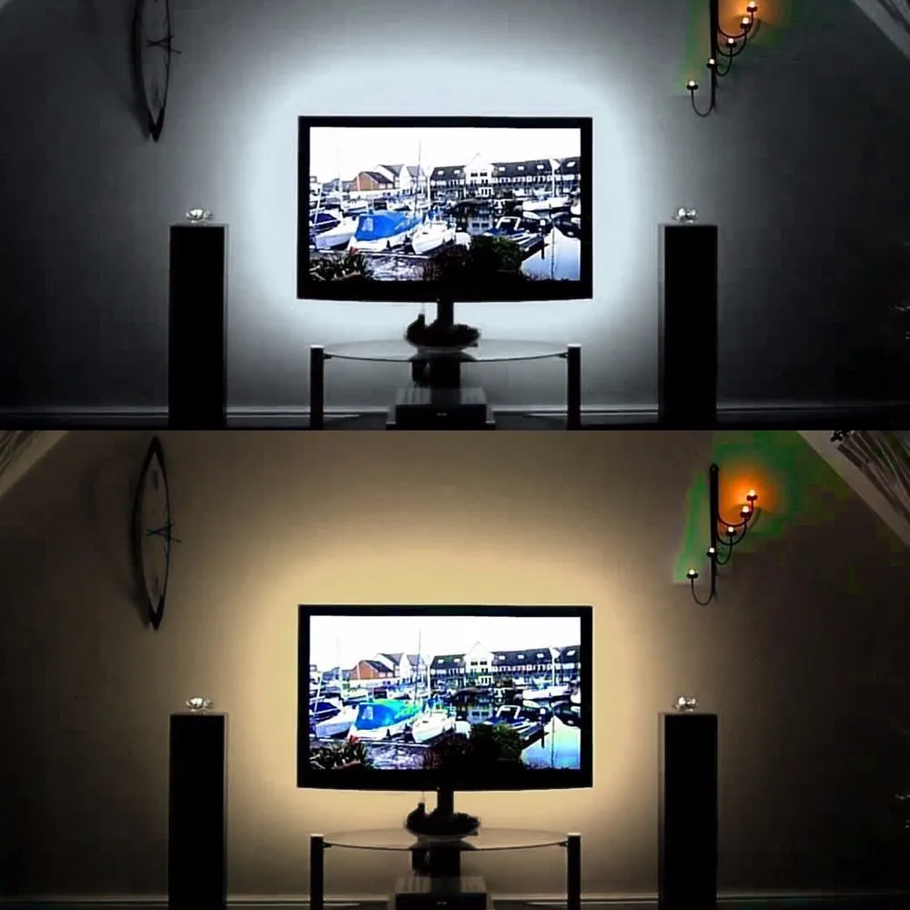 Светодиодная лента 5 в постоянного тока USB 3528 SMD 50 см 1 м 2 RGB холодный теплый белый