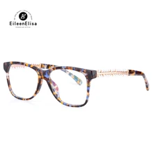 EE фирменный дизайн женские квадратные оправы для очков рецептурная оптика оправа для очков алмазные очки с ацетатными линзами для женщин s
