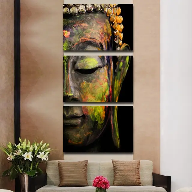 Framed Printed Buddha statue Painting wall art room decor print poster
